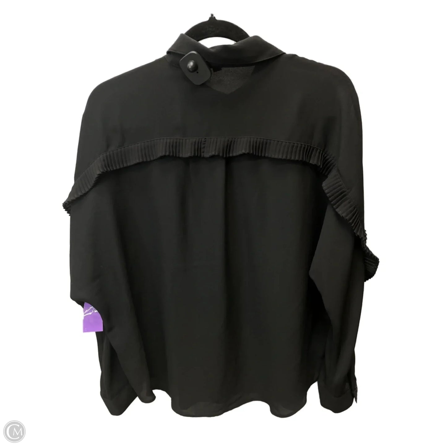 Blouse Long Sleeve By Express In Black, Size: M