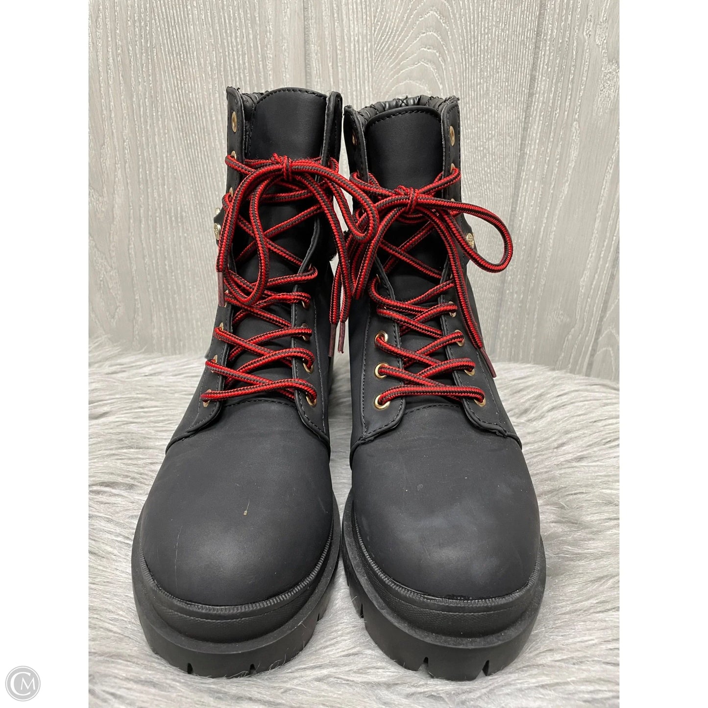 Boots Combat By Juicy Couture In Black & Red, Size: 10