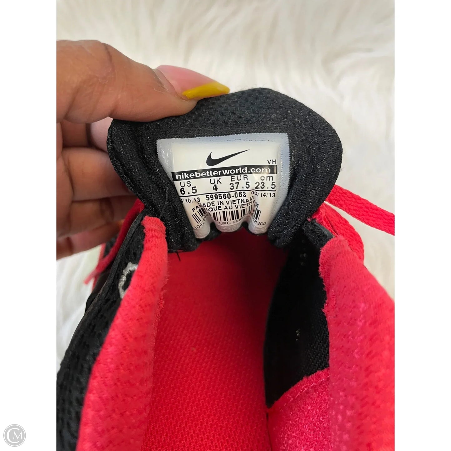 Shoes Athletic By Nike In Black & Pink, Size: 6.5