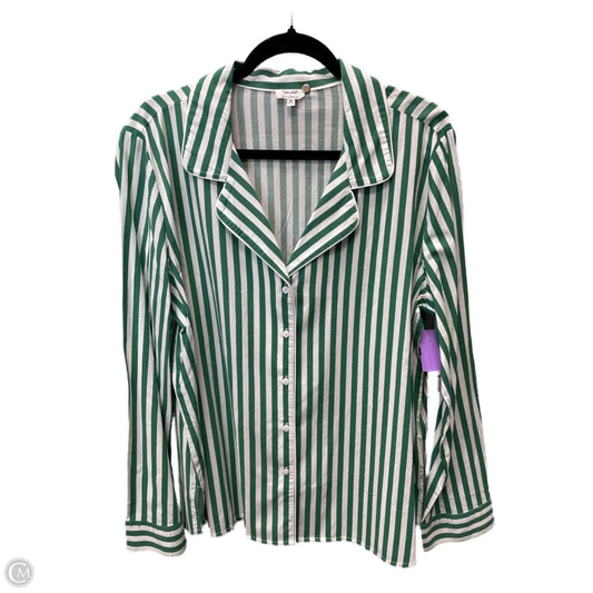 Blouse Long Sleeve By Splendid In Striped Pattern, Size: Xl
