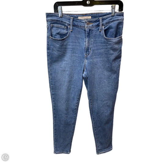 Jeans Skinny By Levis In Blue Denim, Size: 10