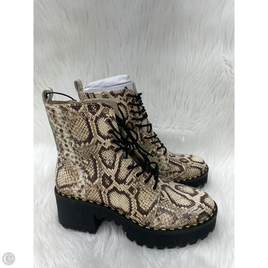 Boots Combat By Vince Camuto In Snakeskin Print, Size: 7.5