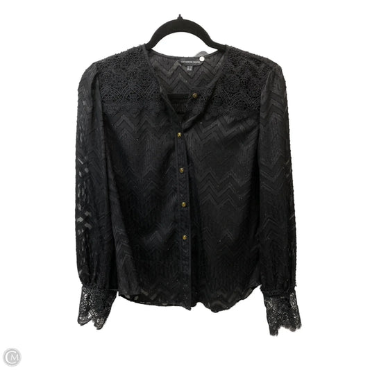 Blouse Long Sleeve By catherine deana In Black, Size: S