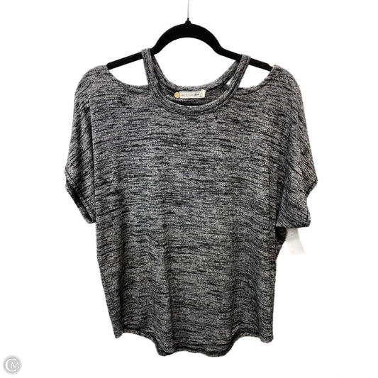 Top Short Sleeve By Rag & Bones Jeans In Black & Grey, Size: M