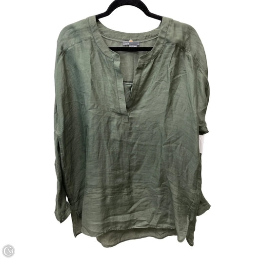 Tunic Long Sleeve By Vince In Green, Size: L
