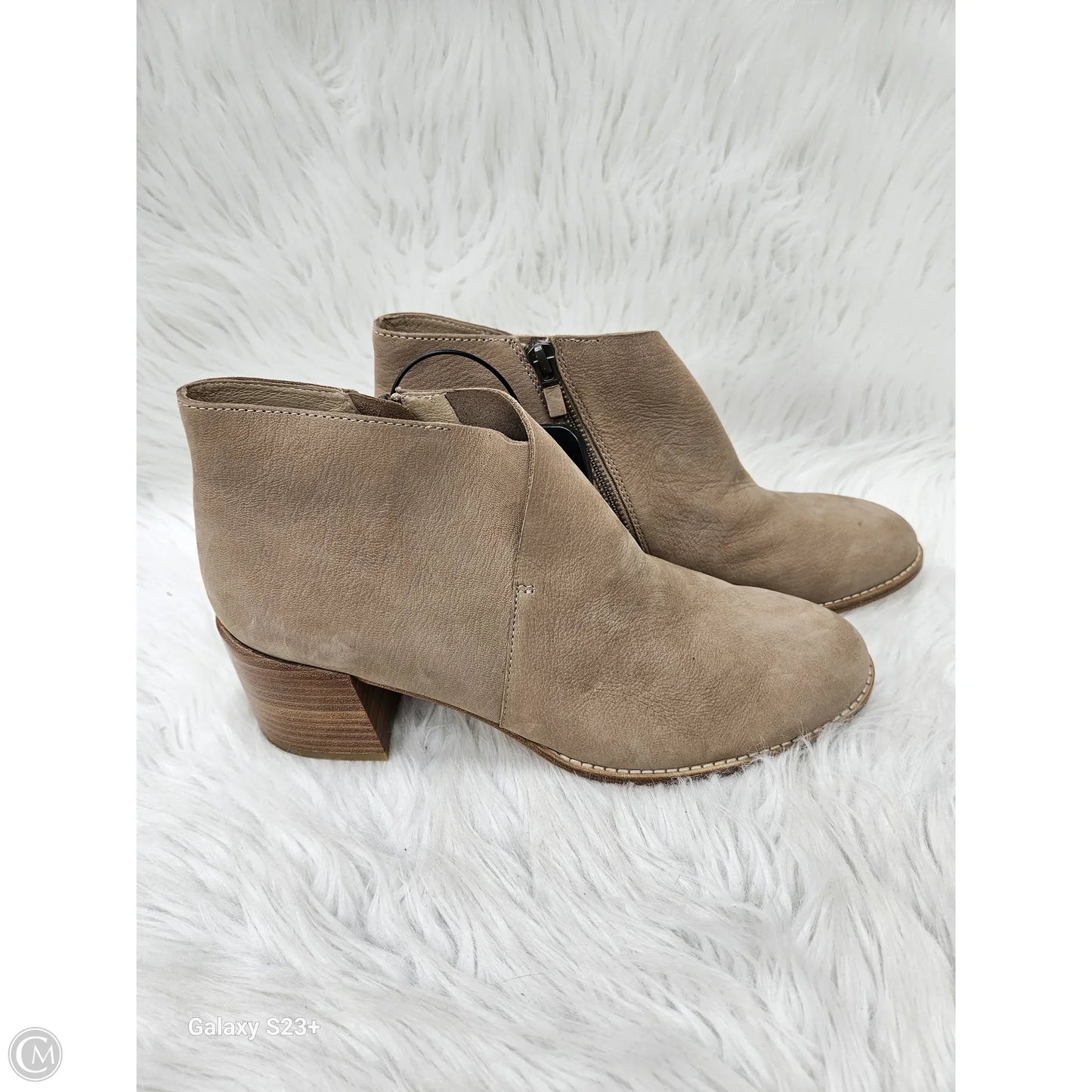 Boots Ankle Heels By Eileen Fisher In Tan, Size: 11