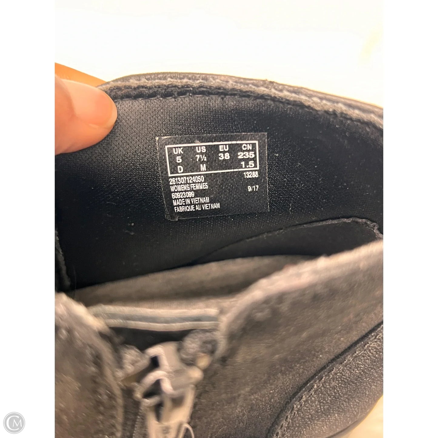 Boots Ankle Heels By Clarks In Black, Size: 7.5