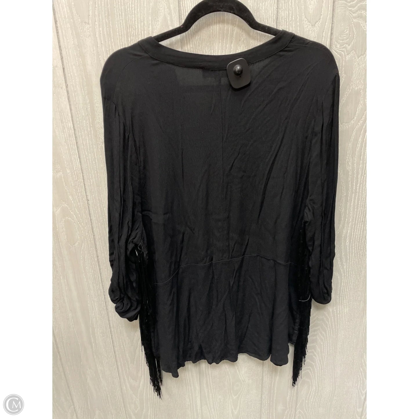 Blouse Long Sleeve By Eloquii In Black, Size: 1x