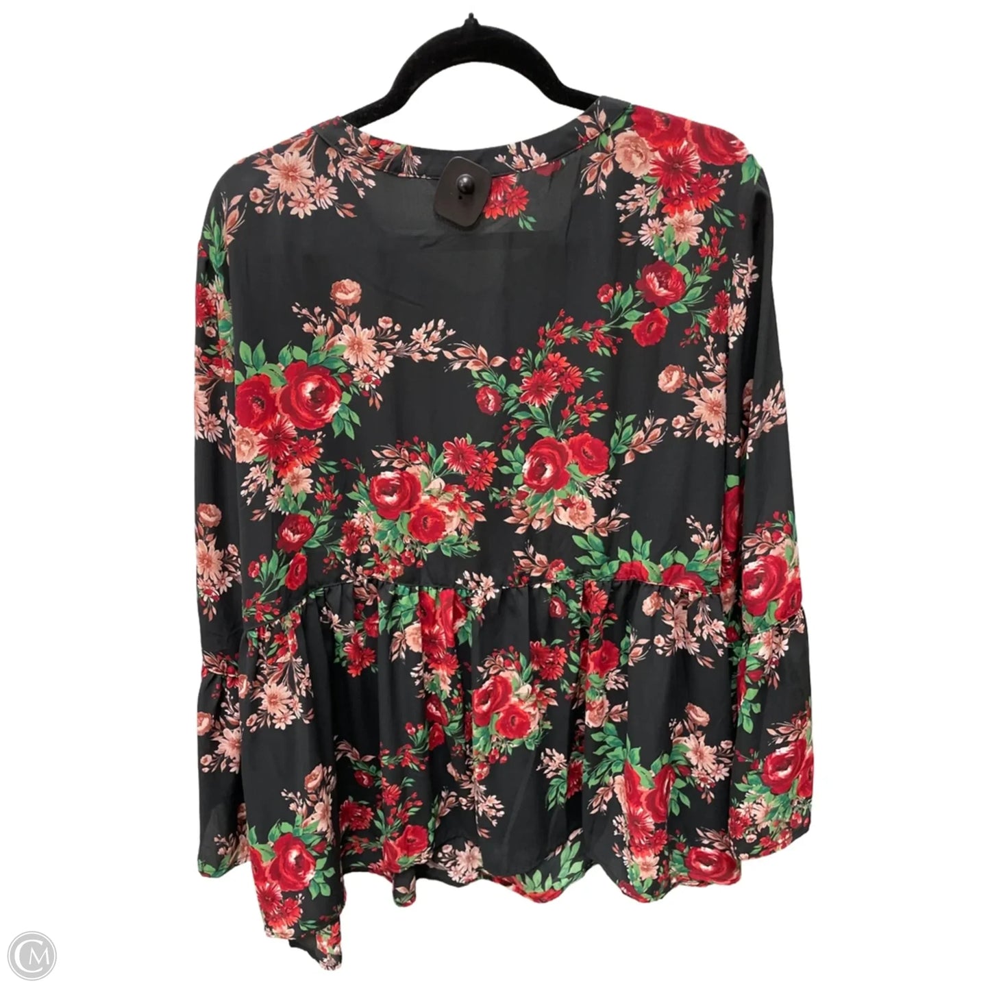 Blouse Long Sleeve By Clothes Mentor In Floral Print, Size: 3x