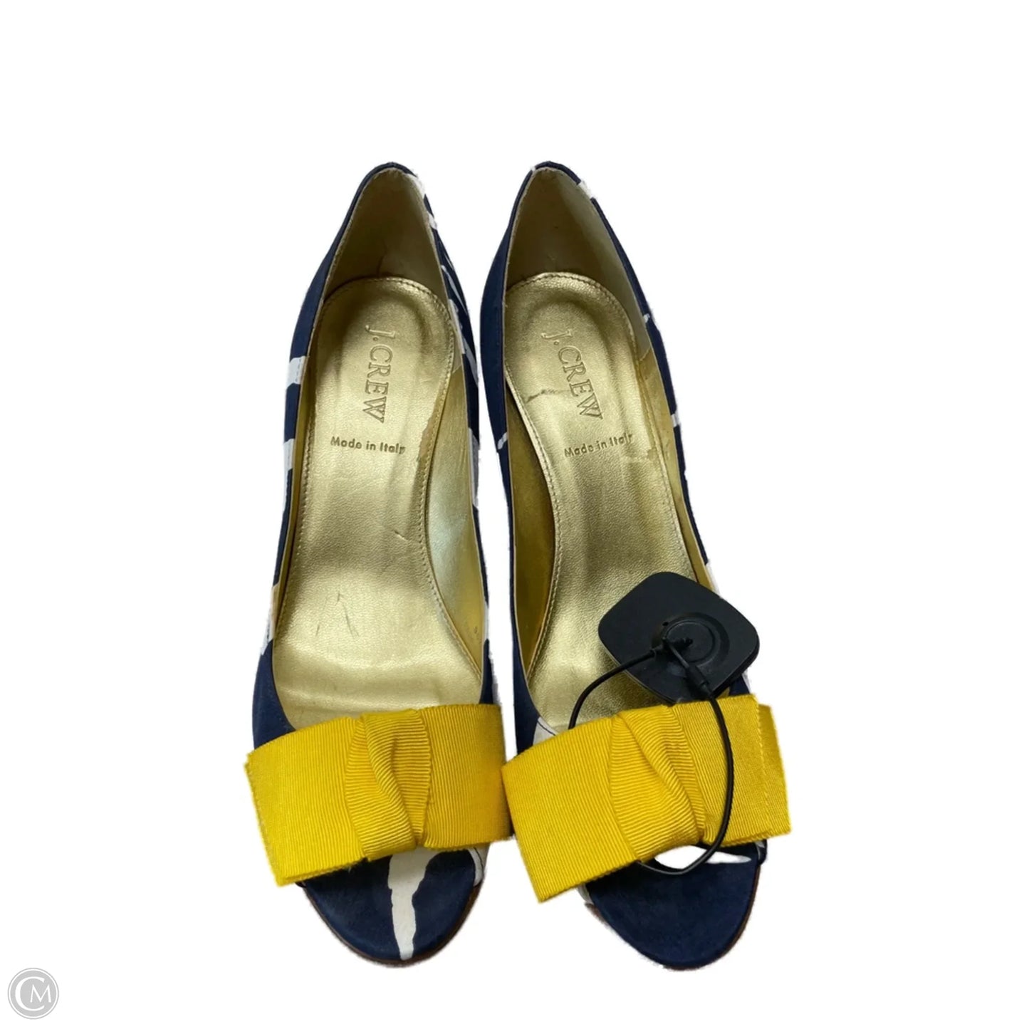 Shoes Heels Kitten By J. Crew In Blue & Yellow, Size: 8