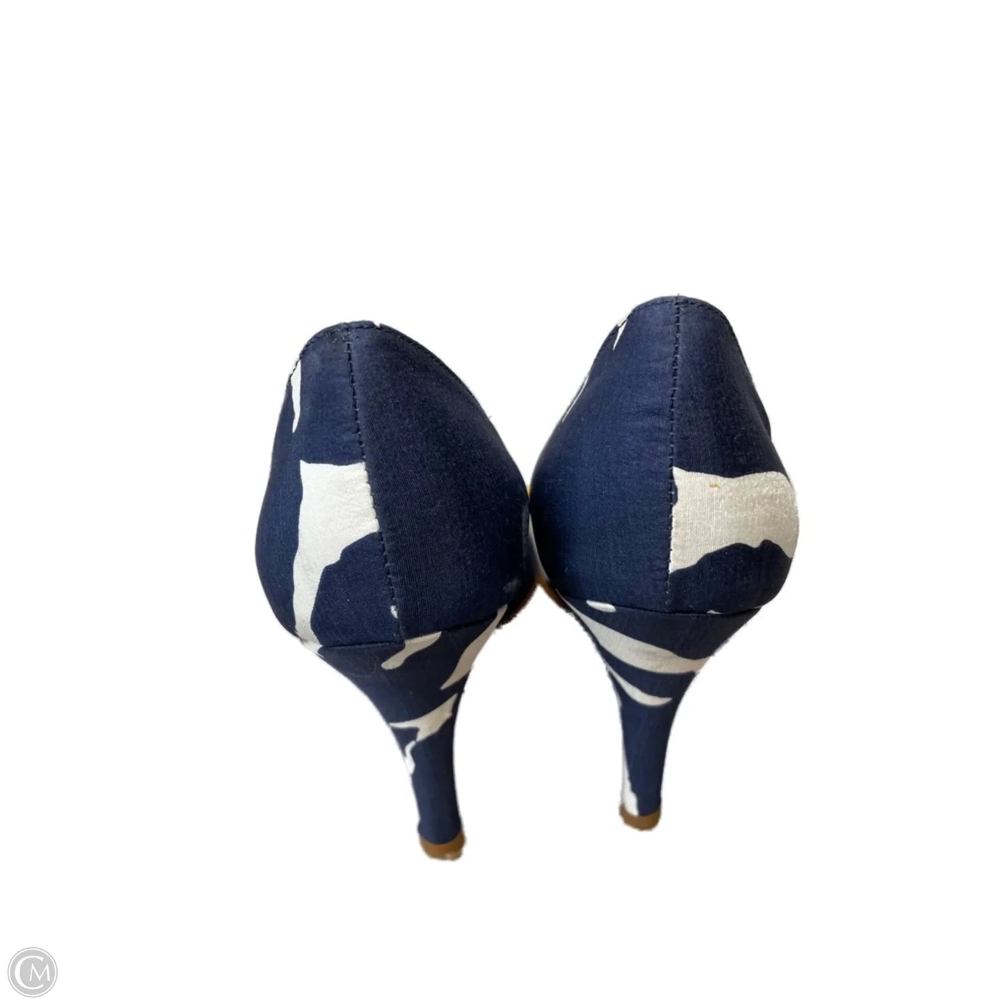 Shoes Heels Kitten By J. Crew In Blue & Yellow, Size: 8