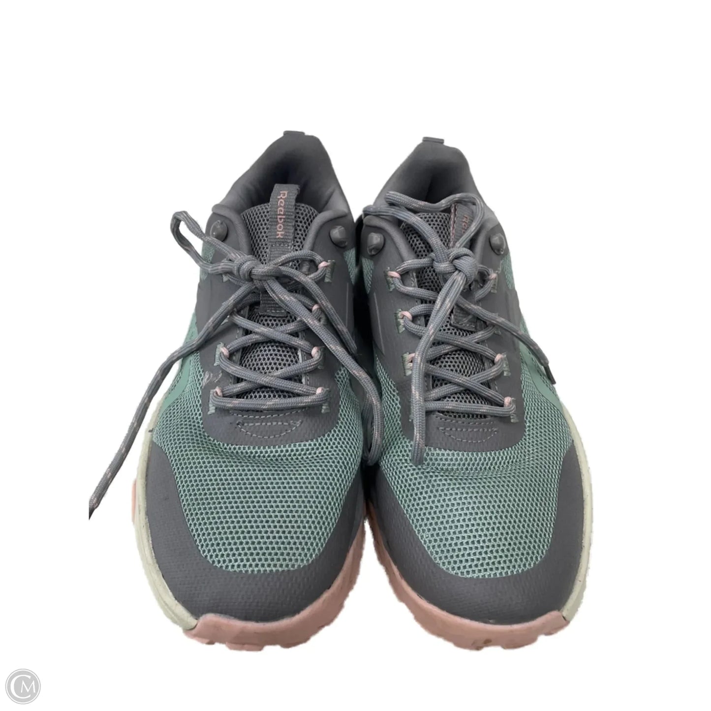 Shoes Athletic By Reebok In Green & Grey, Size: 8