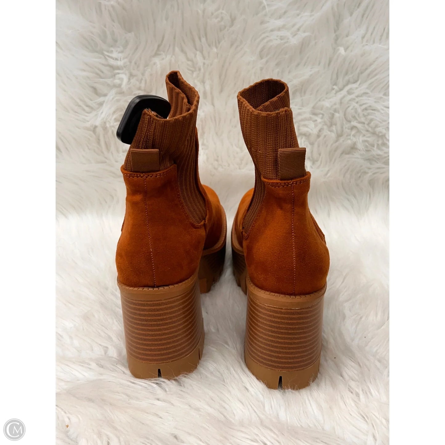 Boots Ankle Heels By Bamboo In Brown, Size: 10