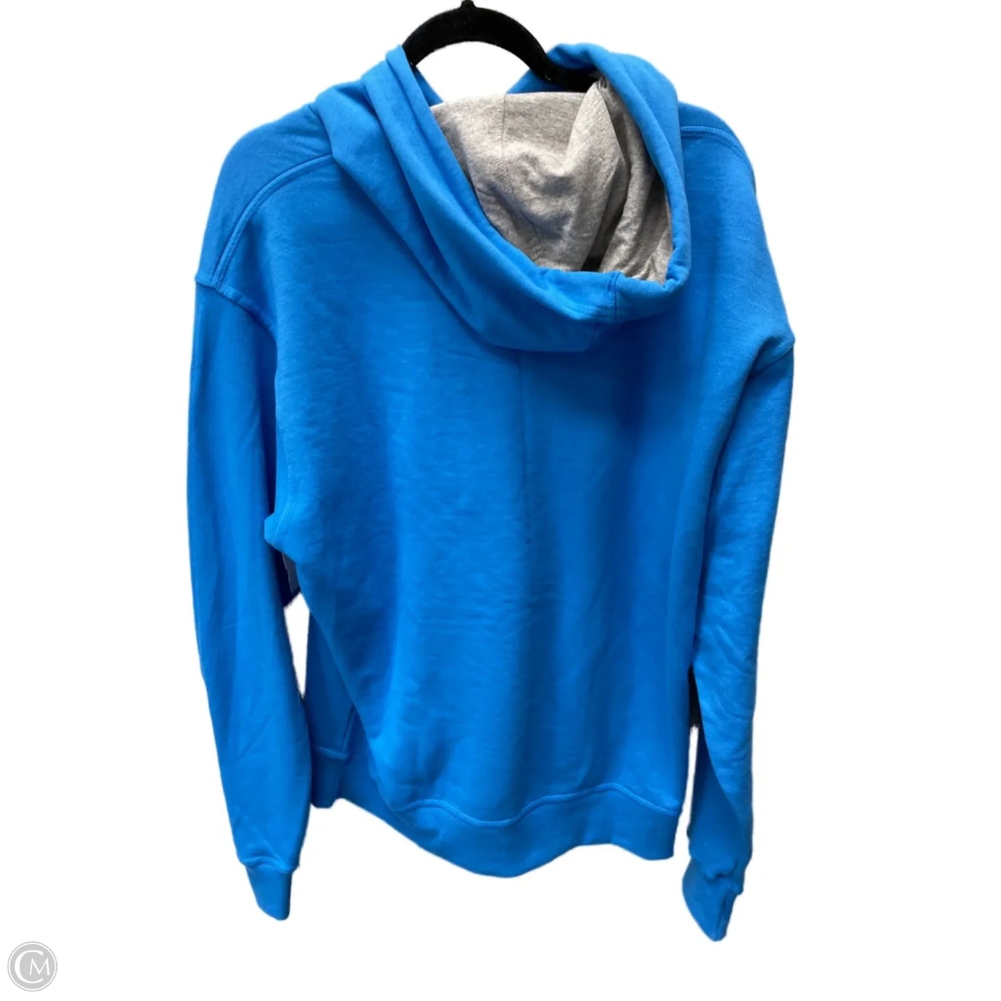 Sweatshirt Hoodie By Champion In Blue, Size: L