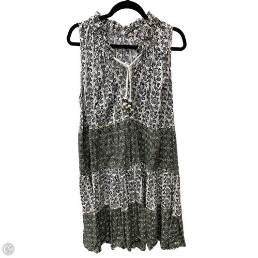 Dress Casual Short By Chelsea And Theodore In Green & White, Size: 2x