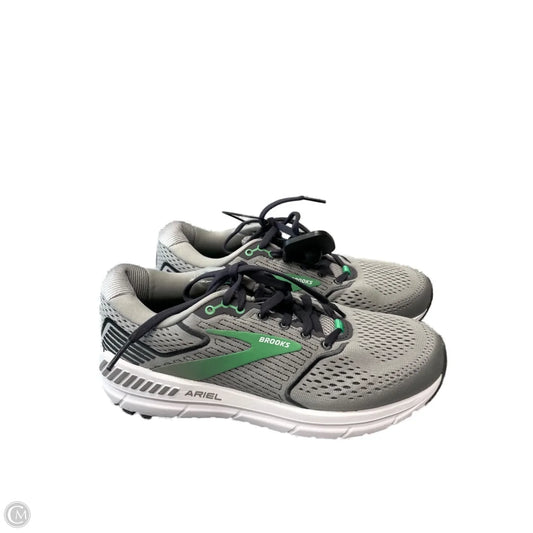 Shoes Athletic By Brooks In Green & Grey, Size: 7.5