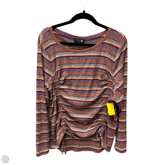 Top Long Sleeve By Lane Bryant In Striped Pattern, Size: 2x