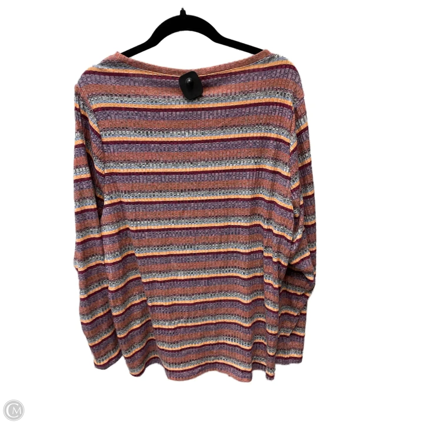 Top Long Sleeve By Lane Bryant In Striped Pattern, Size: 2x