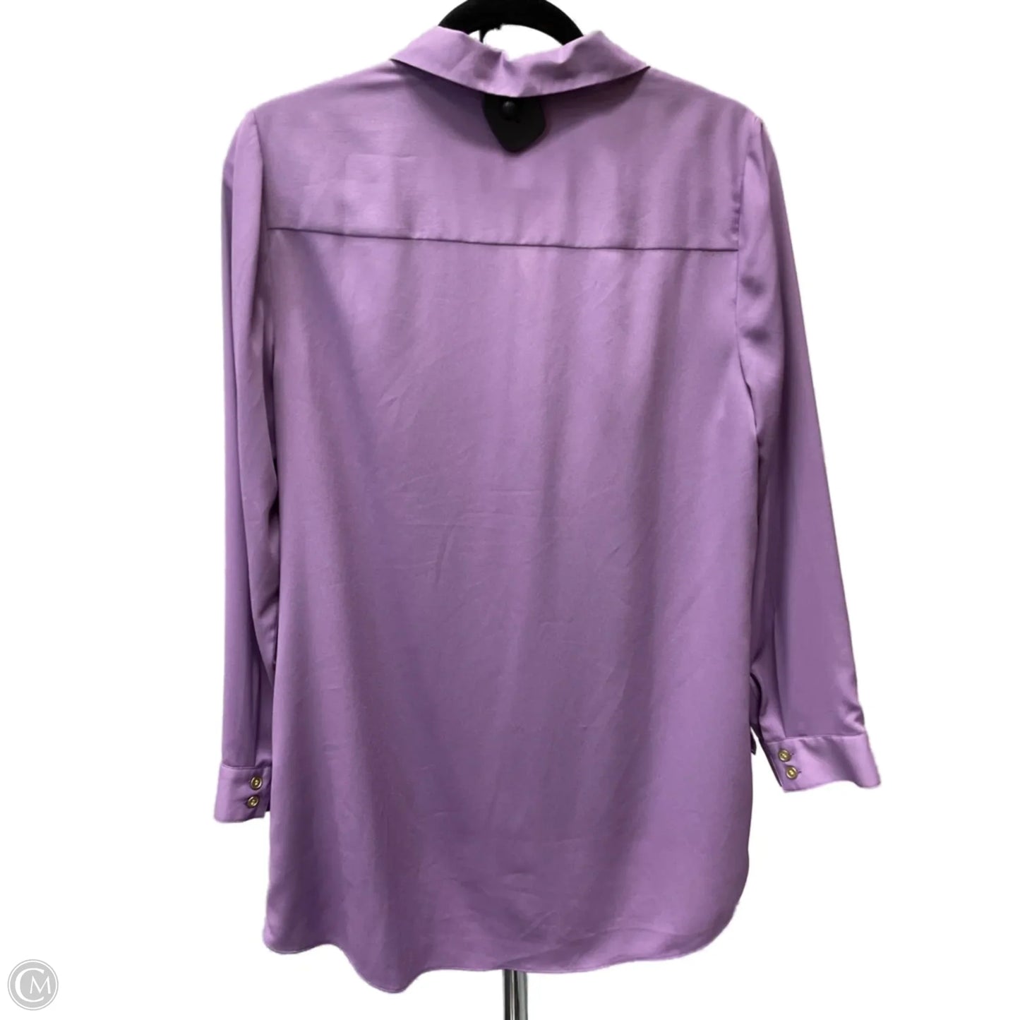 Blouse Long Sleeve By Chicos In Purple, Size: S
