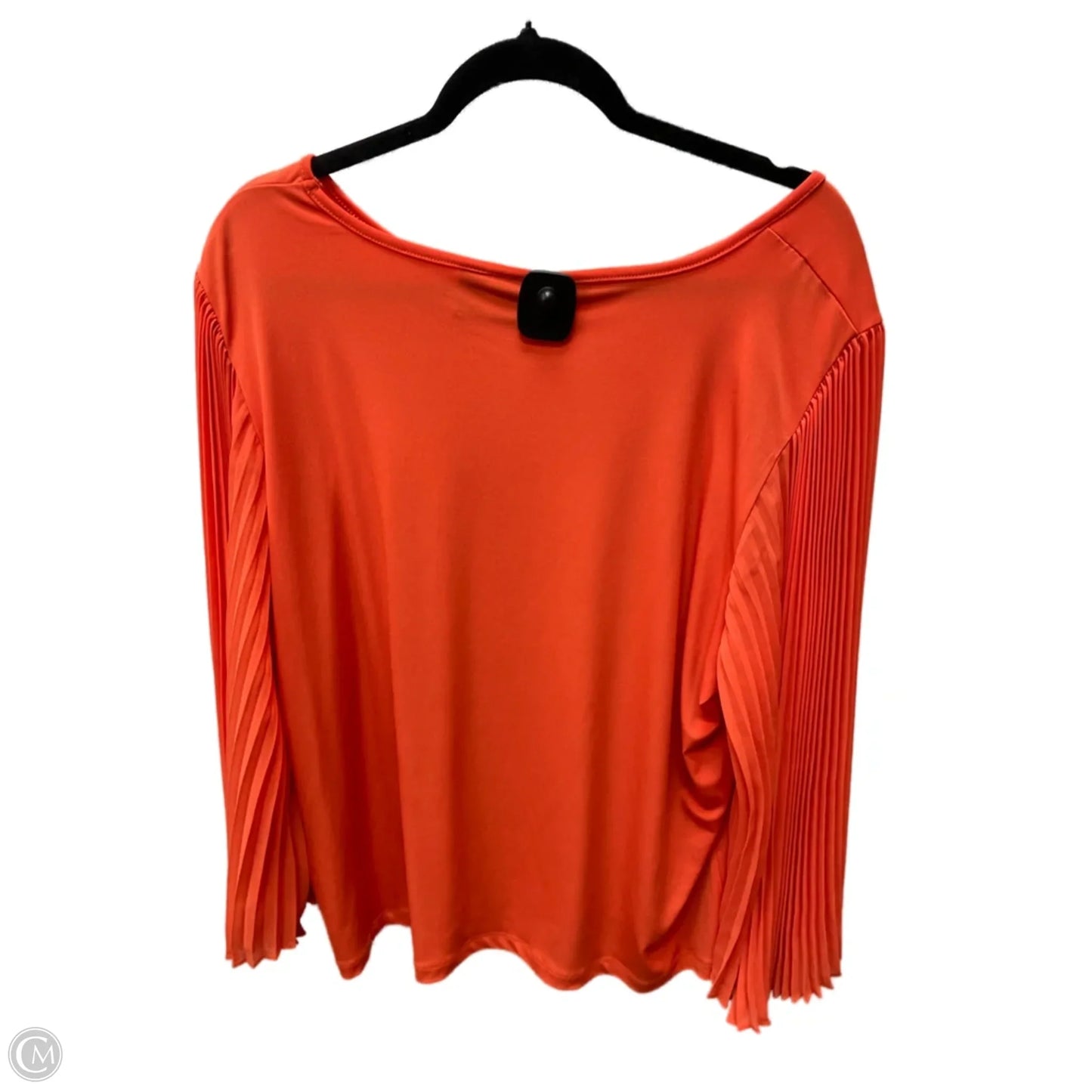 Blouse Long Sleeve By Chicos In Orange, Size: L