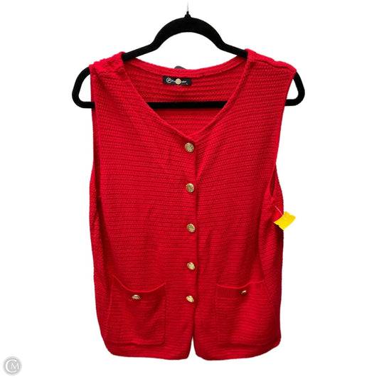 Sweater Cardigan By Prettygarden In Red, Size: L