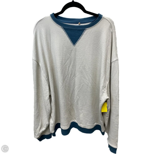 Tunic Long Sleeve By We The Free In Blue & Tan, Size: M