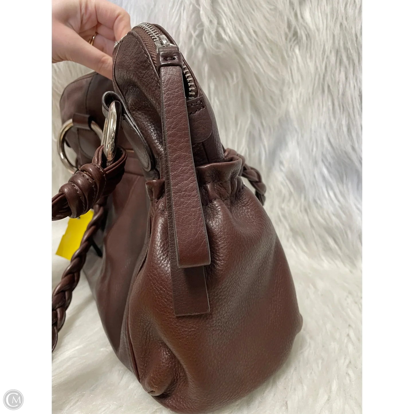 Handbag Leather By B. Makowsky, Size: Medium