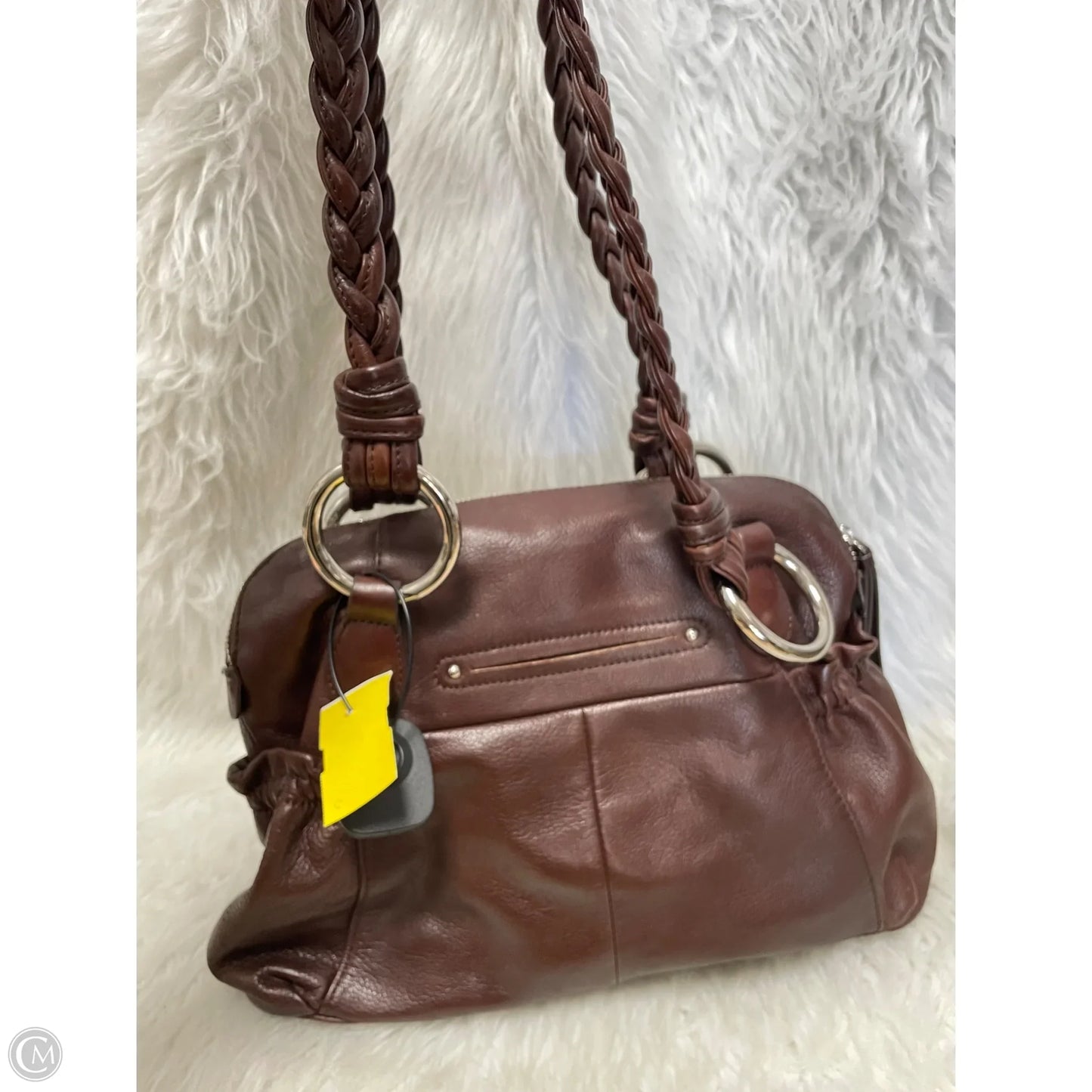 Handbag Leather By B. Makowsky, Size: Medium