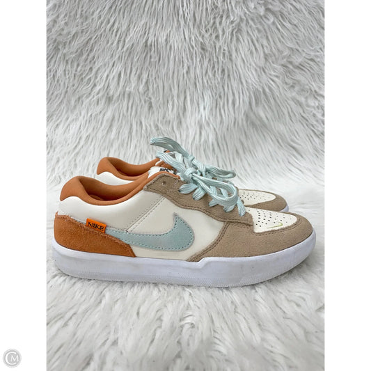Shoes Sneakers By Nike In Cream & Tan, Size: 6.5