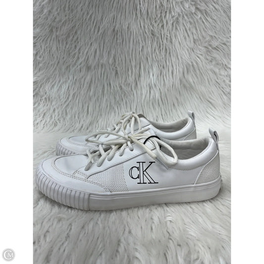 Shoes Sneakers By Calvin Klein In Cream, Size: 8