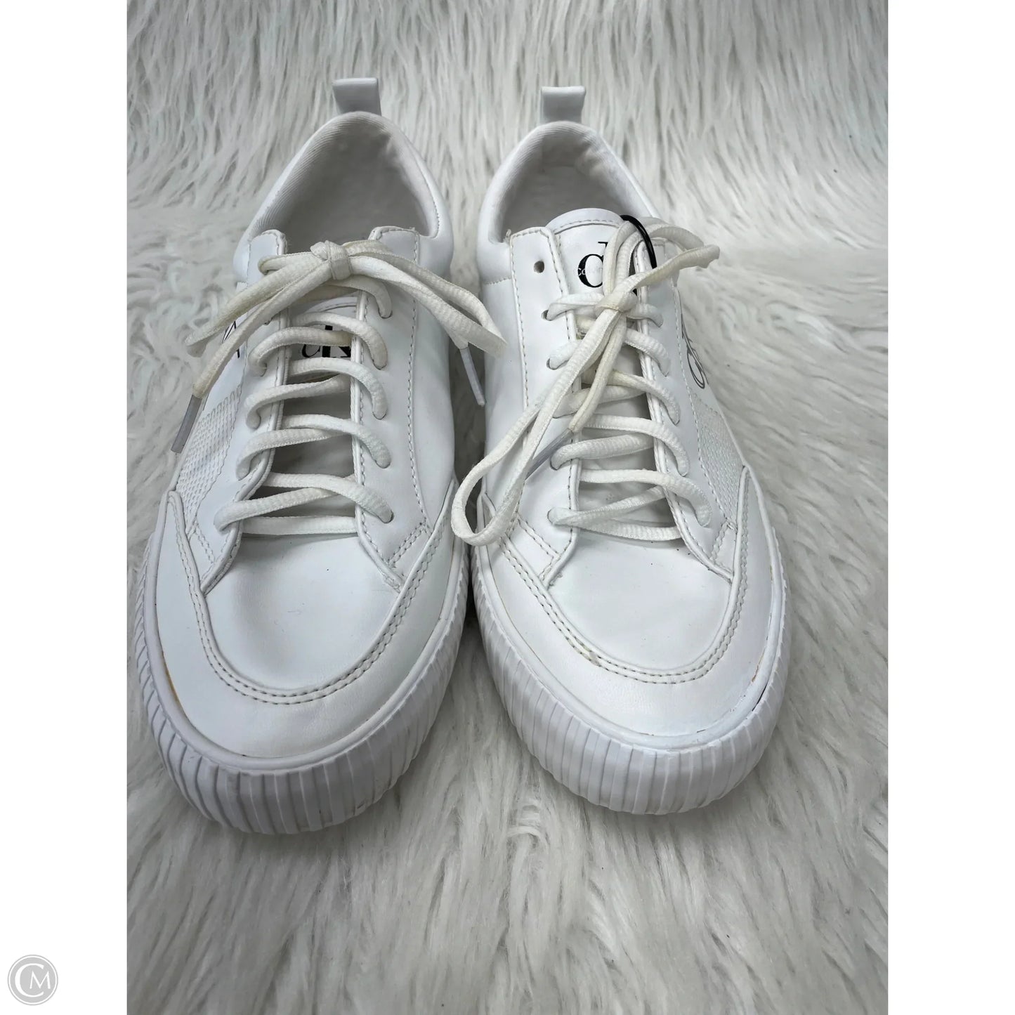 Shoes Sneakers By Calvin Klein In Cream, Size: 8