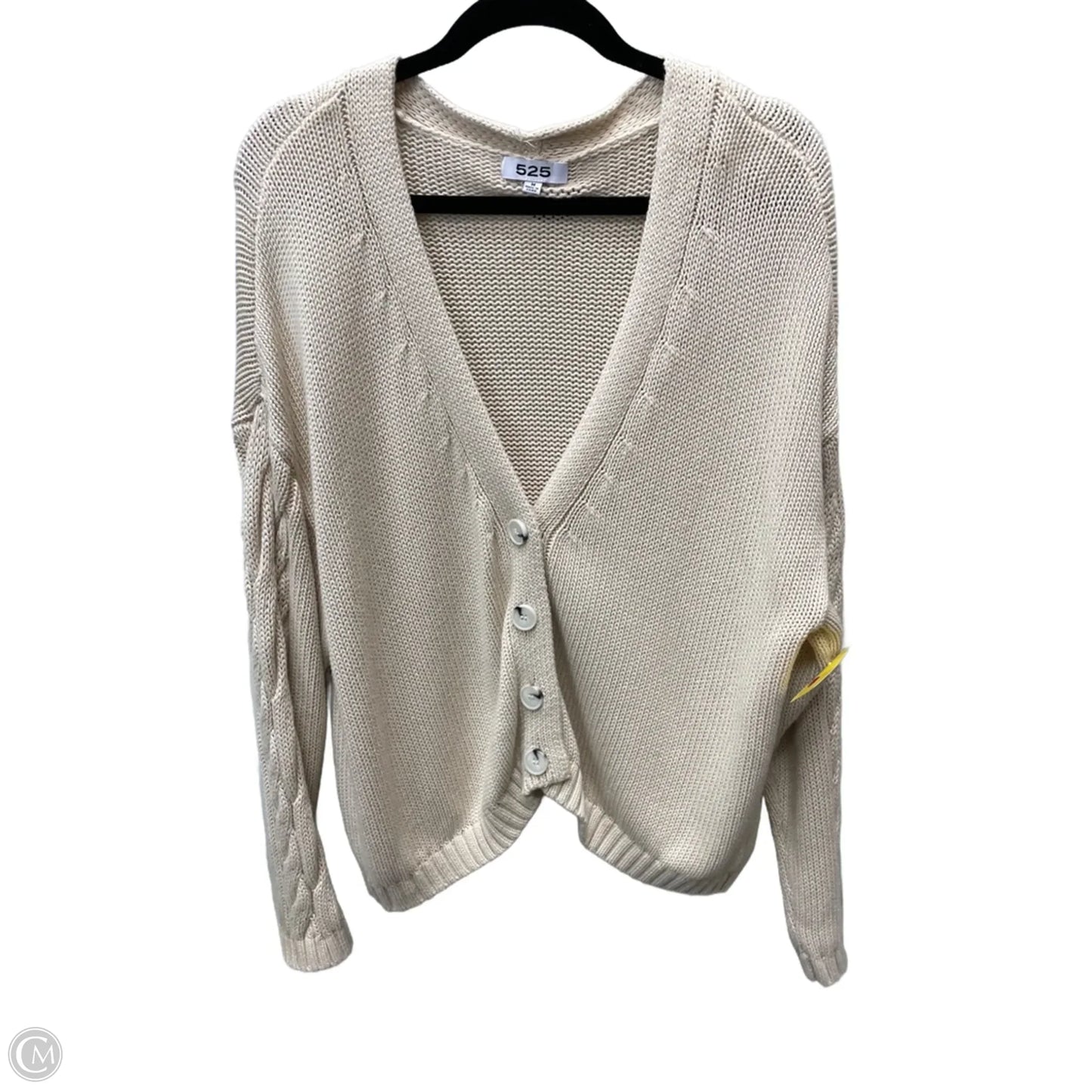 Sweater Cardigan By 525 In Tan, Size: M
