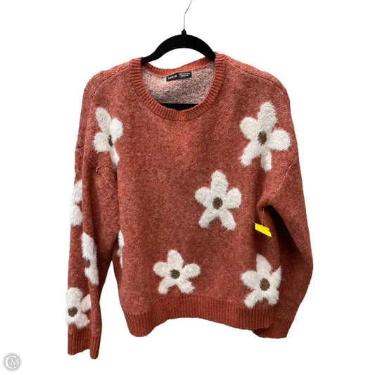 Sweater By Shein In Floral Print, Size: L