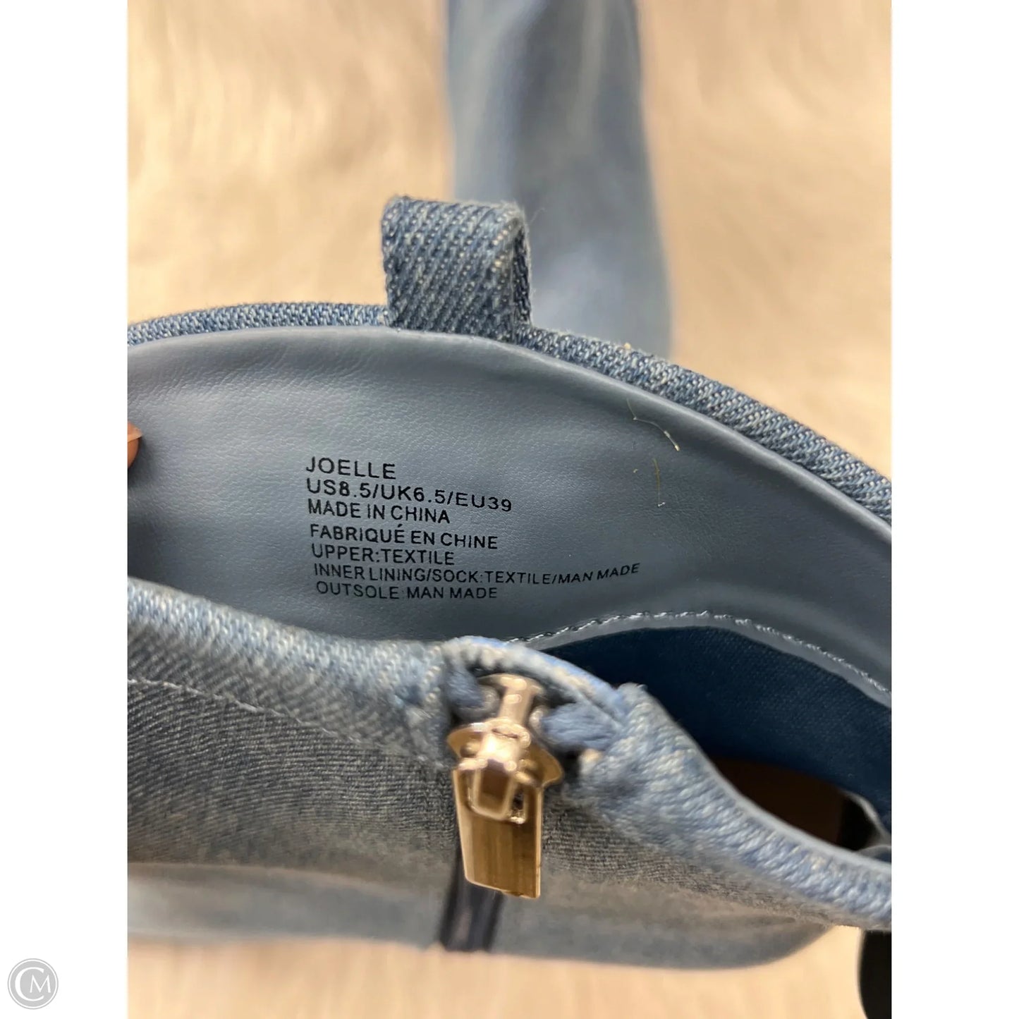 Boots Ankle Heels By Shoedazzle In Blue Denim, Size: 8.5