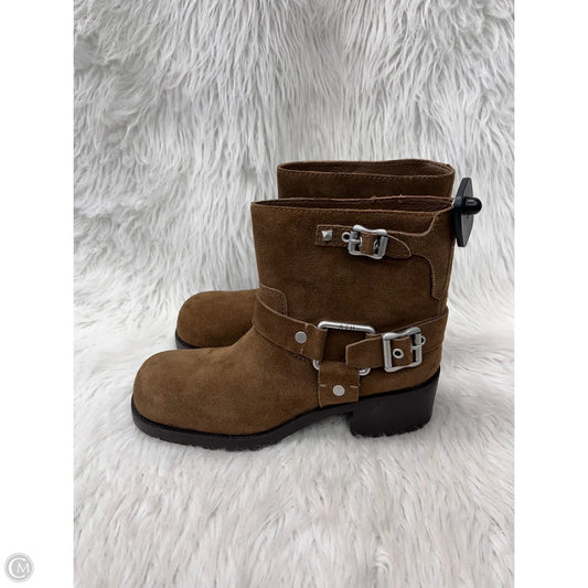 Boots Ankle Heels By Ash In Brown, Size: 11