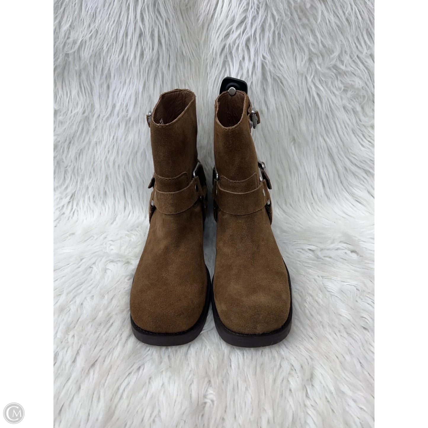Boots Ankle Heels By Ash In Brown, Size: 11
