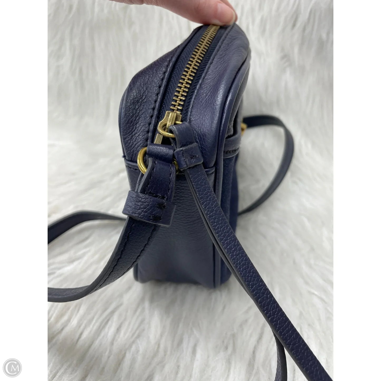 Crossbody Leather By Fossil, Size: Small