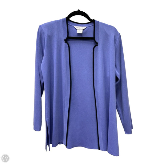 Sweater Cardigan By Misook In Blue, Size: Xs