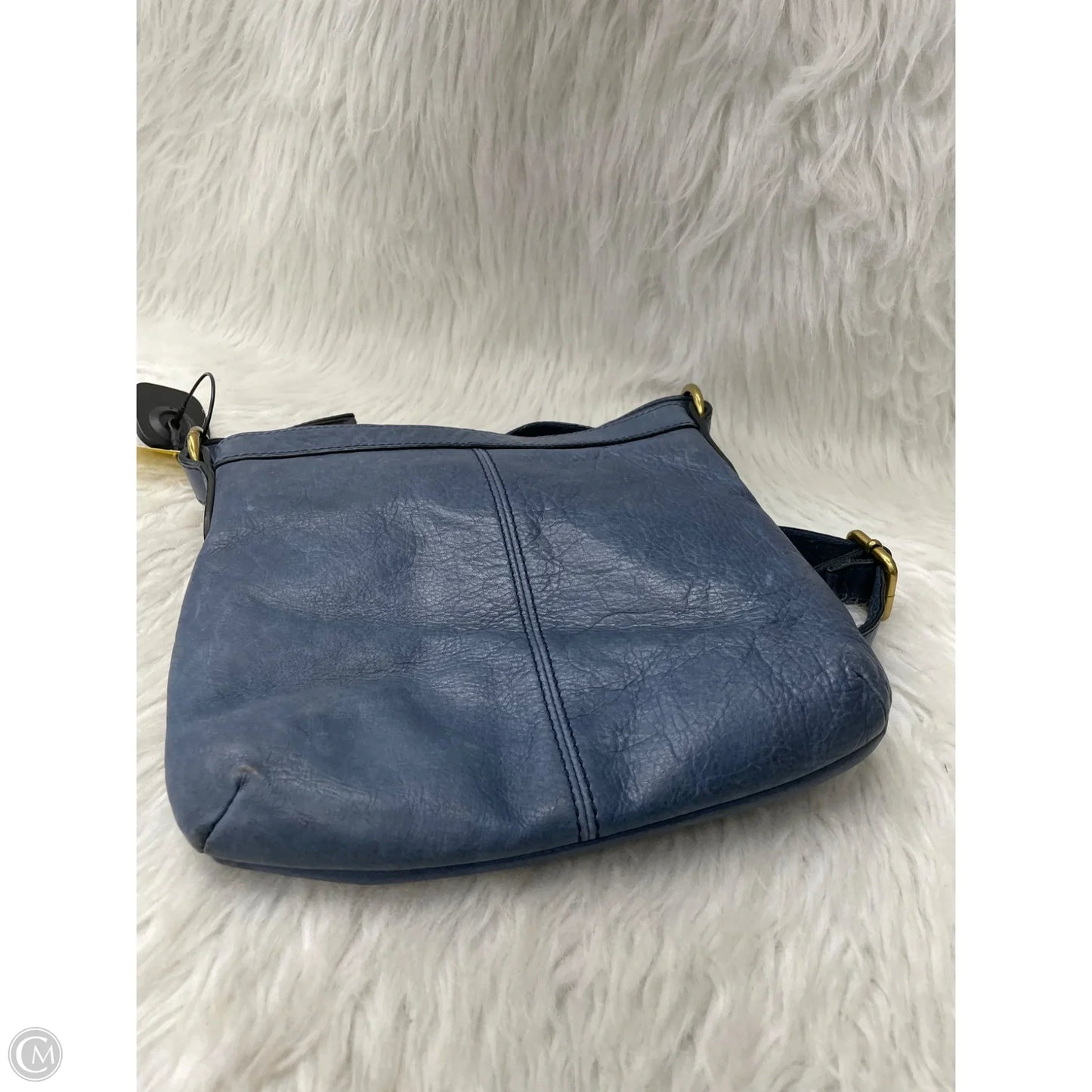 Crossbody Leather By Fossil, Size: Medium