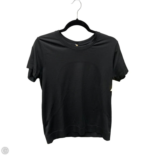 Athletic Top Short Sleeve By Lululemon In Black, Size: M