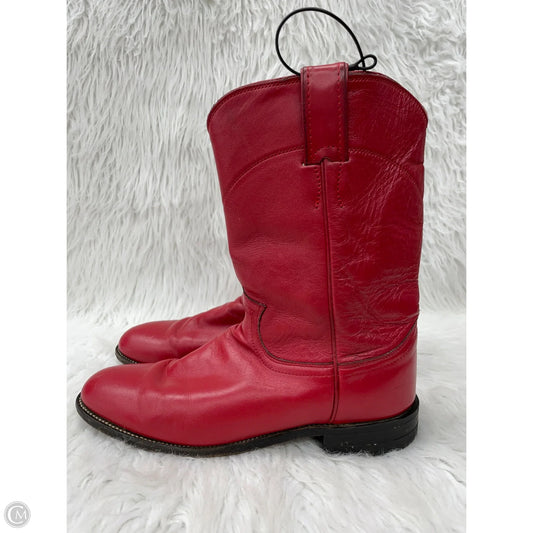 Boots Western By Justin In Red, Size: 9