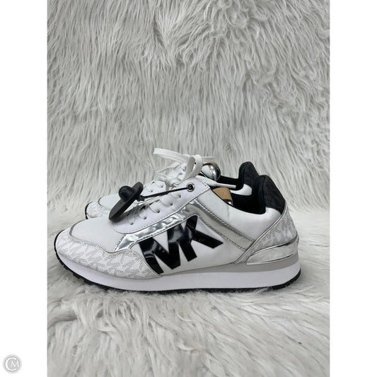 Shoes Designer By Michael Kors In Silver & White, Size: 7.5
