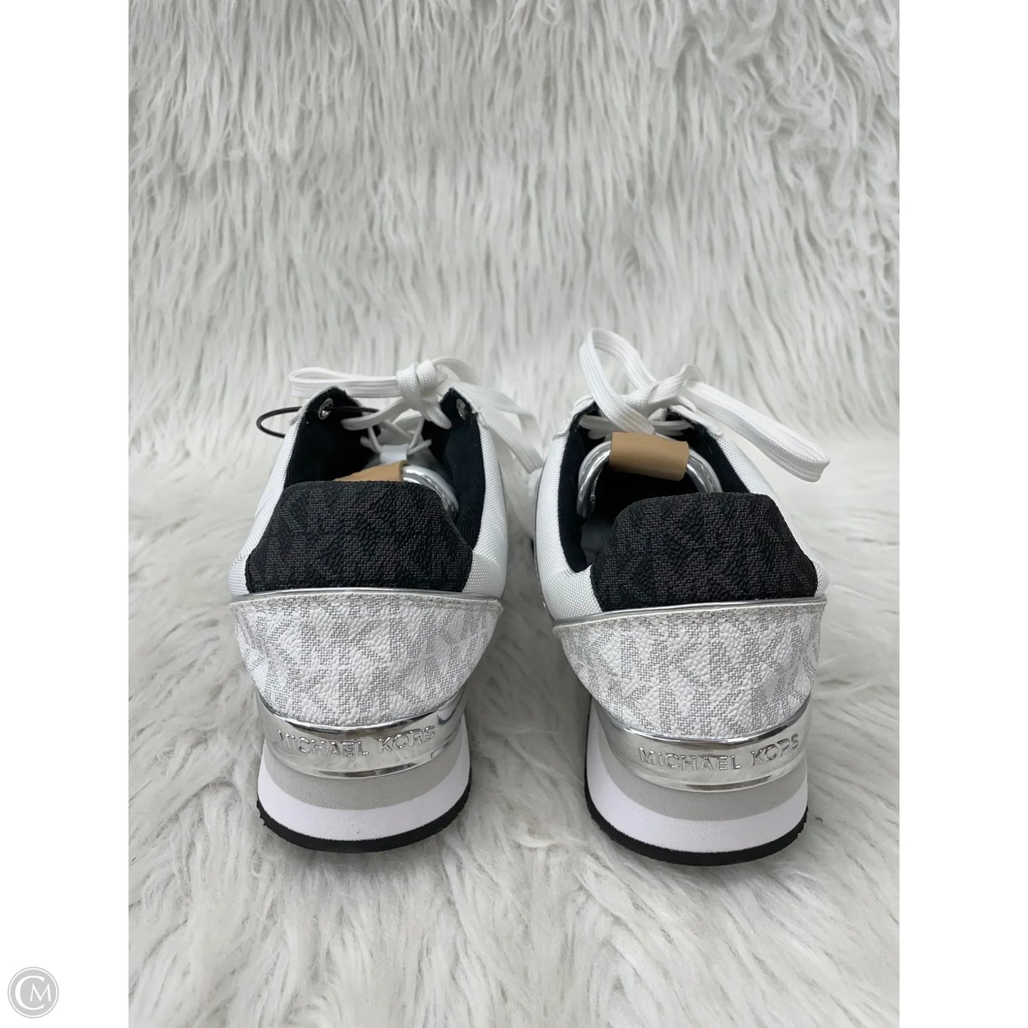 Shoes Designer By Michael Kors In Silver & White, Size: 7.5