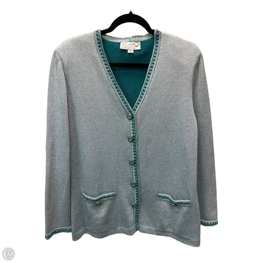 Sweater Cardigan Luxury Designer By St John Collection In Teal, Size: L
