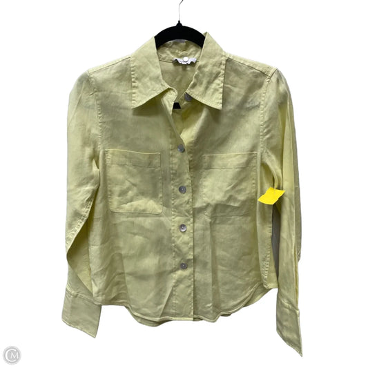 Blouse Long Sleeve By Vince In Yellow, Size: S