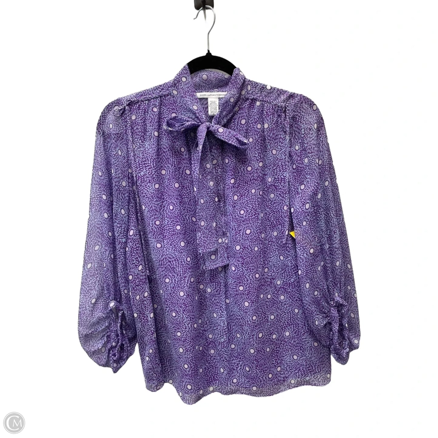 Blouse Designer By Diane Von Furstenberg In Blue & Purple, Size: M
