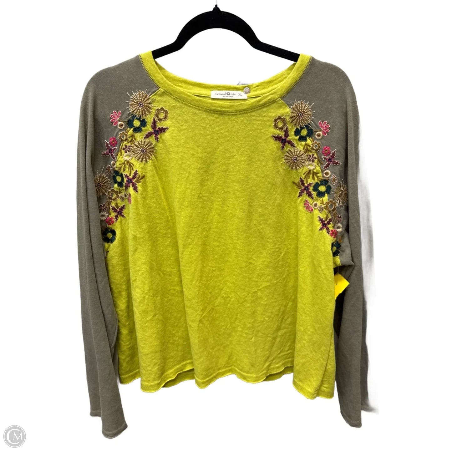 Top Long Sleeve By Natural Life In Green, Size: Xl