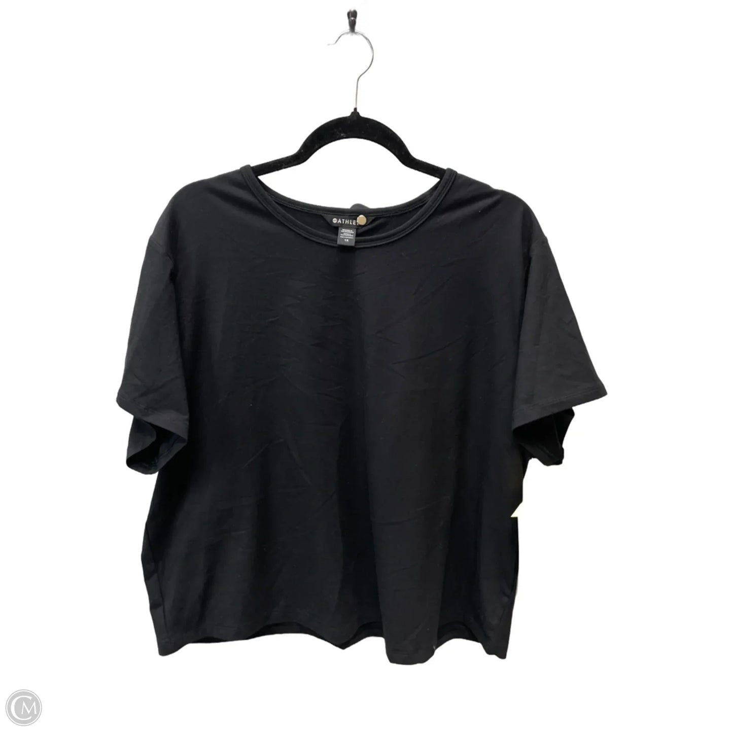 Athletic Top Short Sleeve By Athleta In Black, Size: 1x