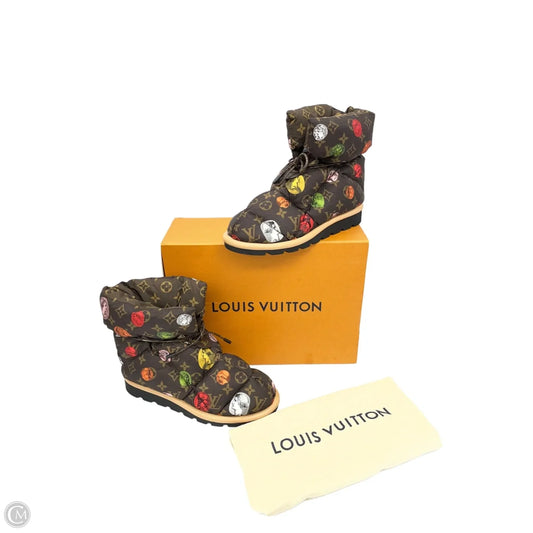 Boots Luxury Designer By Louis Vuitton In Multi-colored, Size: 8.5