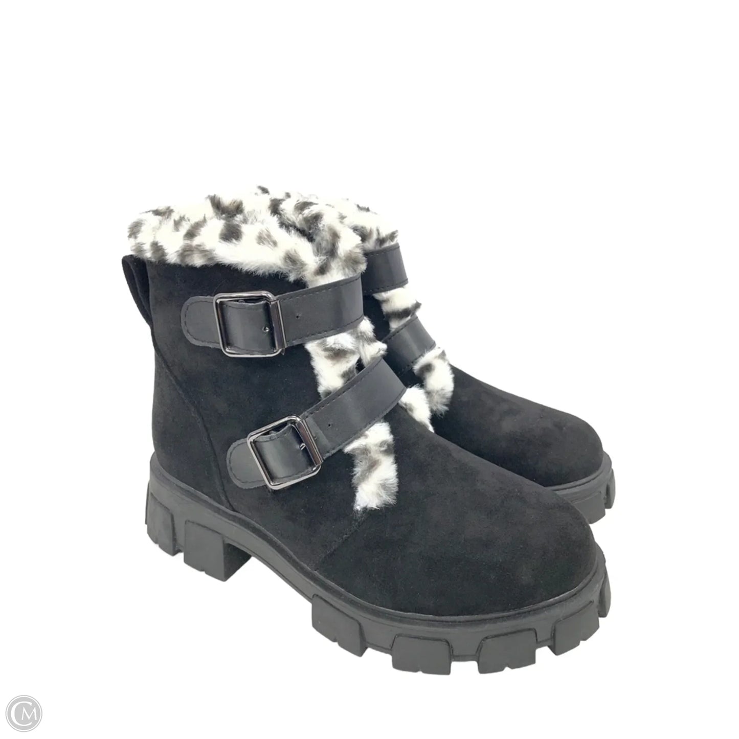 Boots Ankle Heels By Yoki In Black, Size: 10